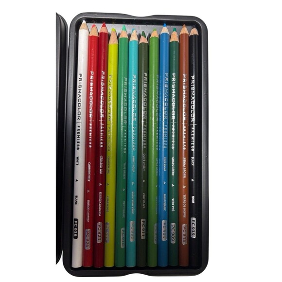 Prismacolor Premier Colored Pencils 36ct Storage Tin Plus 3 Metal Sharpeners - Picture 3 of 11